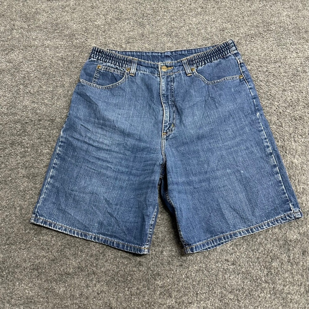 L.L. Bean Shorts Womens Size 12R Blue Double L Comfort Waist Cotton Denim Casual